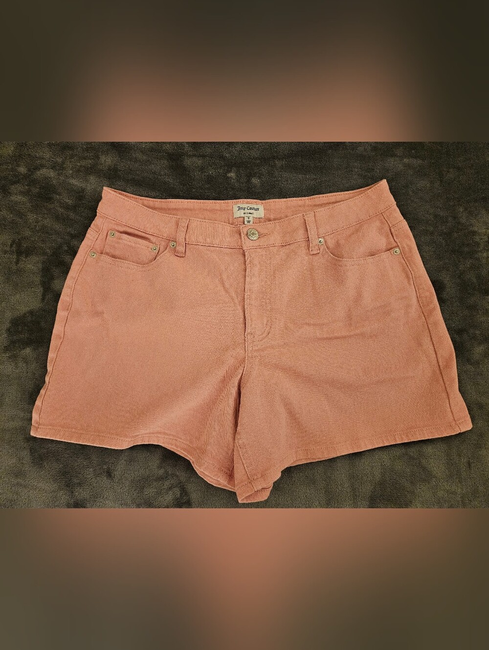 Juicy Couture Women's Melon / Pink Lightweight Jean Material Shorts
